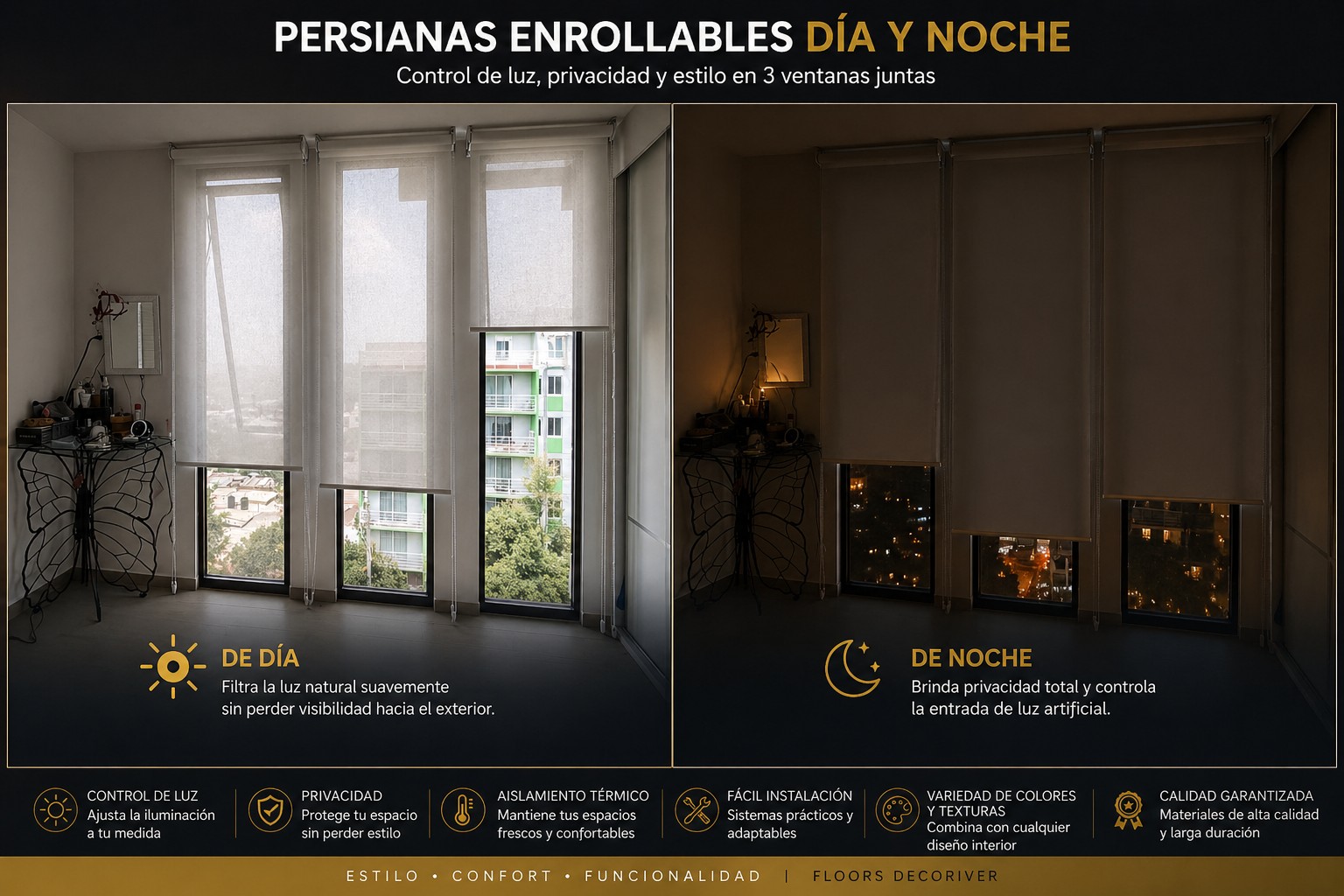 Persianas decorativas modernas